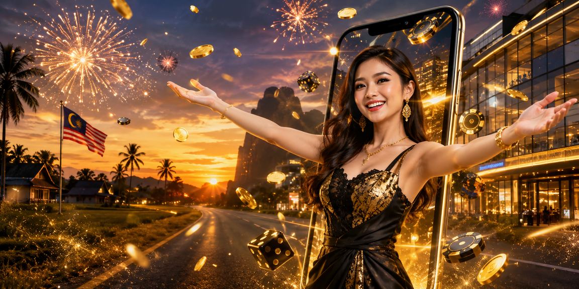 Pemain Malaysia menggunakan telefon pintar untuk log masuk ke platform kasino dalam talian mylucky88